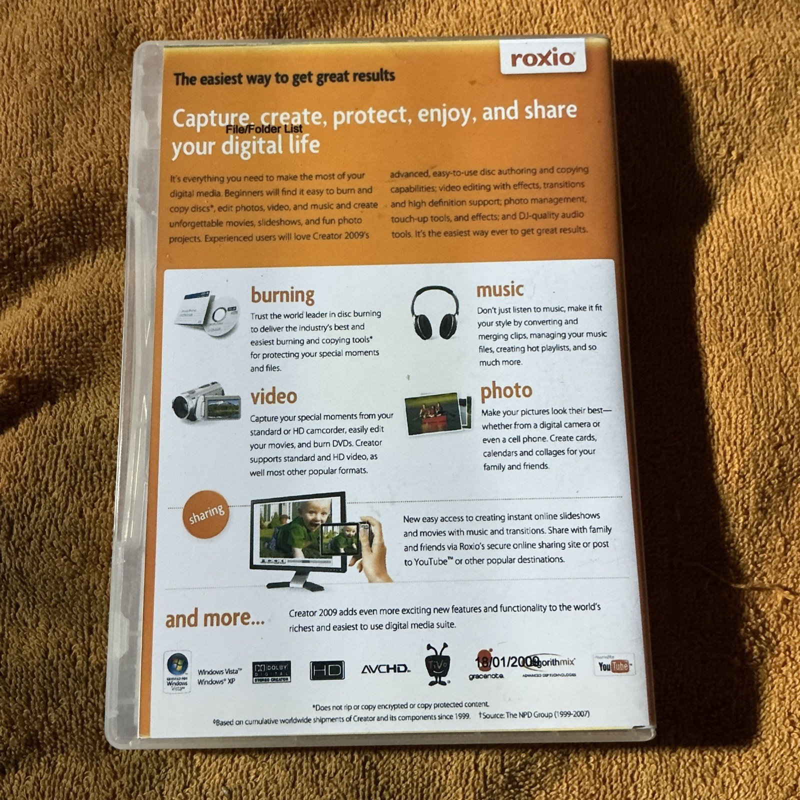 Roxio Creator 2009 Software and USB Video Capture
