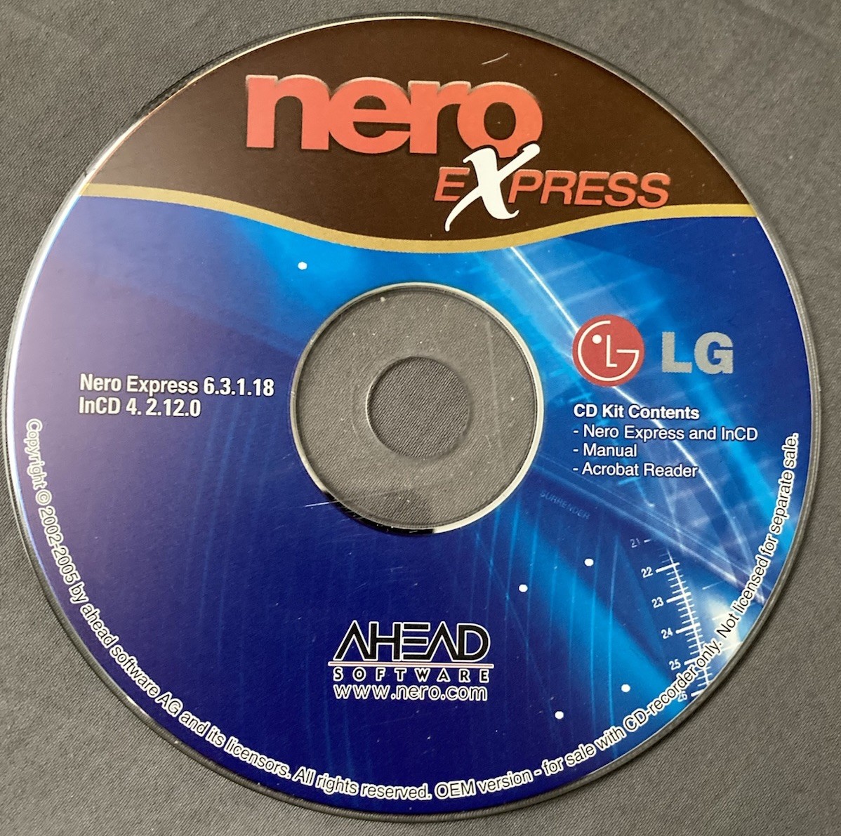 Nero Express 6.3.1.18 inCD 4.2.12.0 PC Software