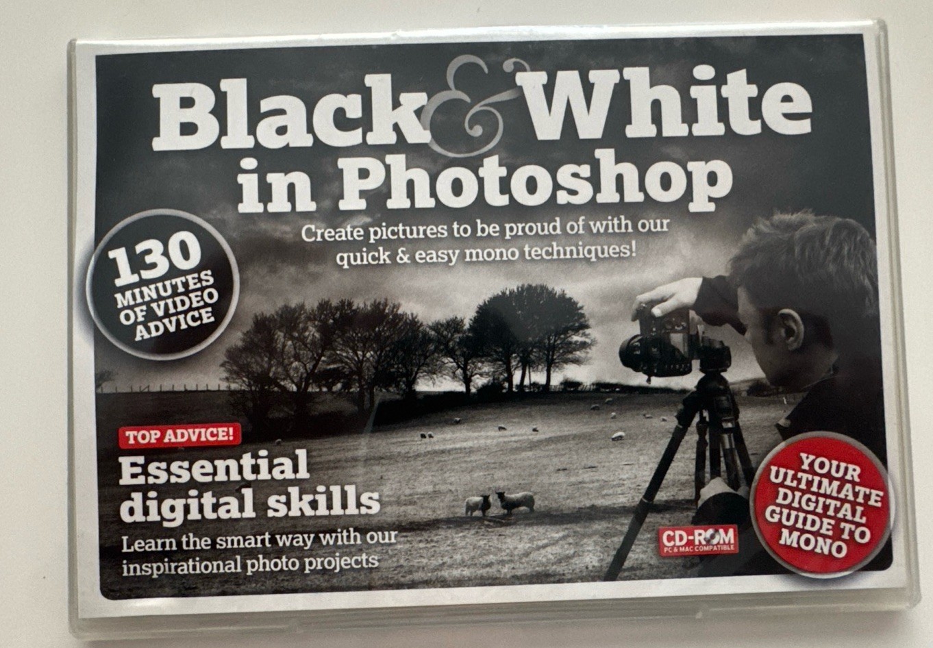 Black & White In Photoshop – 130 Minutes Of CD Video – Free Shipping
