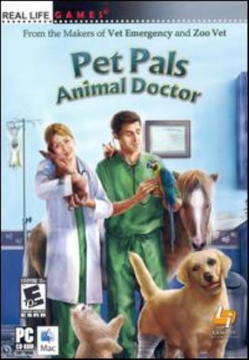 Pet Pals: Animal Doctor PC MAC CD treat virtual pets puppy kittens cat dog game!
