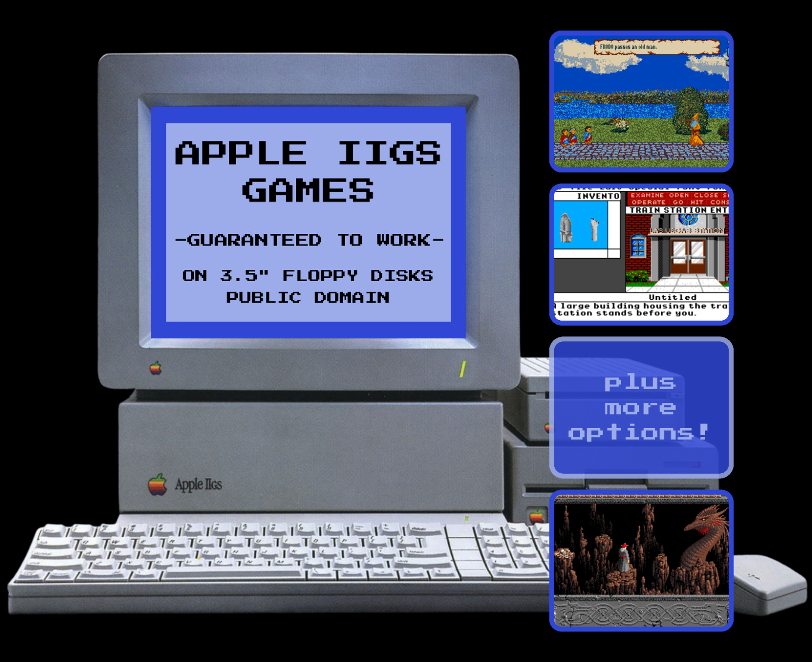 Apple IIgs Games on Floppy Disks: Retro / Vintage Software – Public Domain 🍎➕🍏