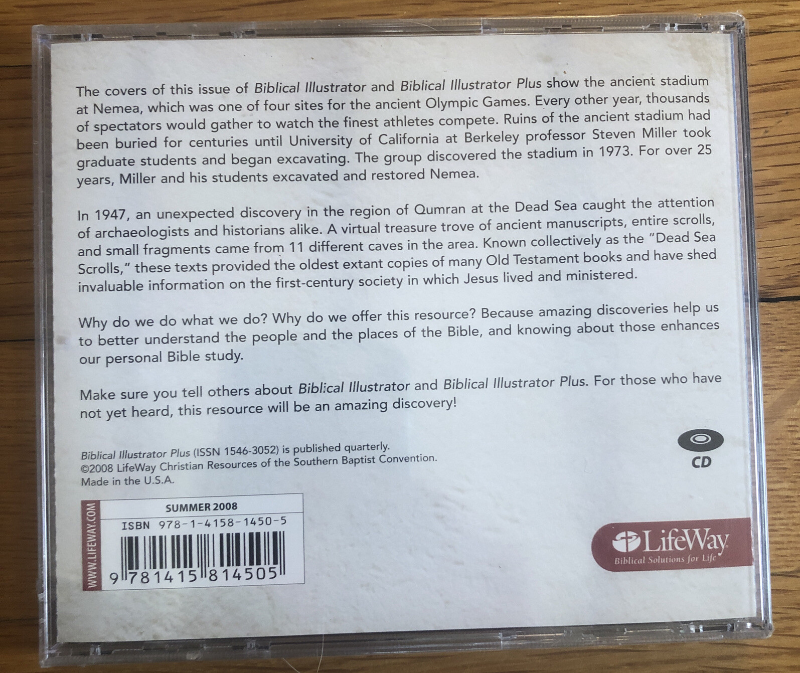 Biblical Illustrator Plus Interactive CD-ROM Summer 2008 Nemea Qumran Dead Sea