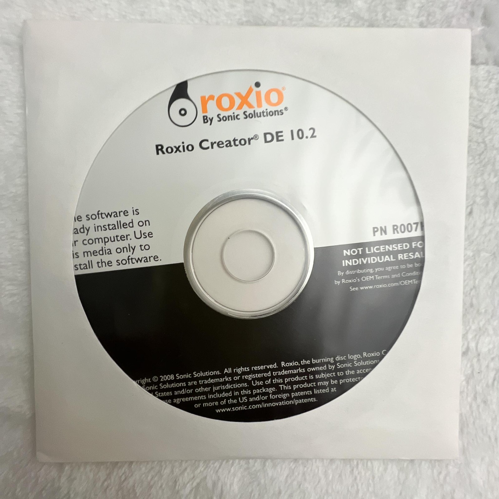 Roxio Creator DE 10.2 CD Sonic Solutions Disc CD DVD Burning Sealed New