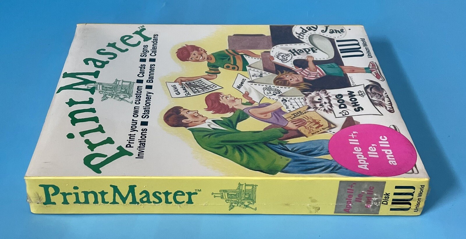 Print Master for Apple II Series — New Factory Sealed — 1985 Unison World