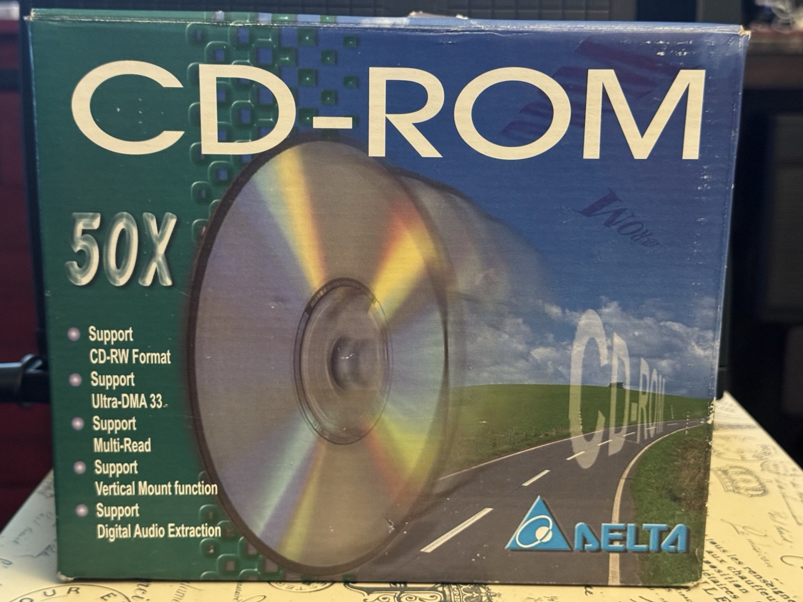 Vintage Delta 50x CD-ROM. Open Box . All Books And Hardware.