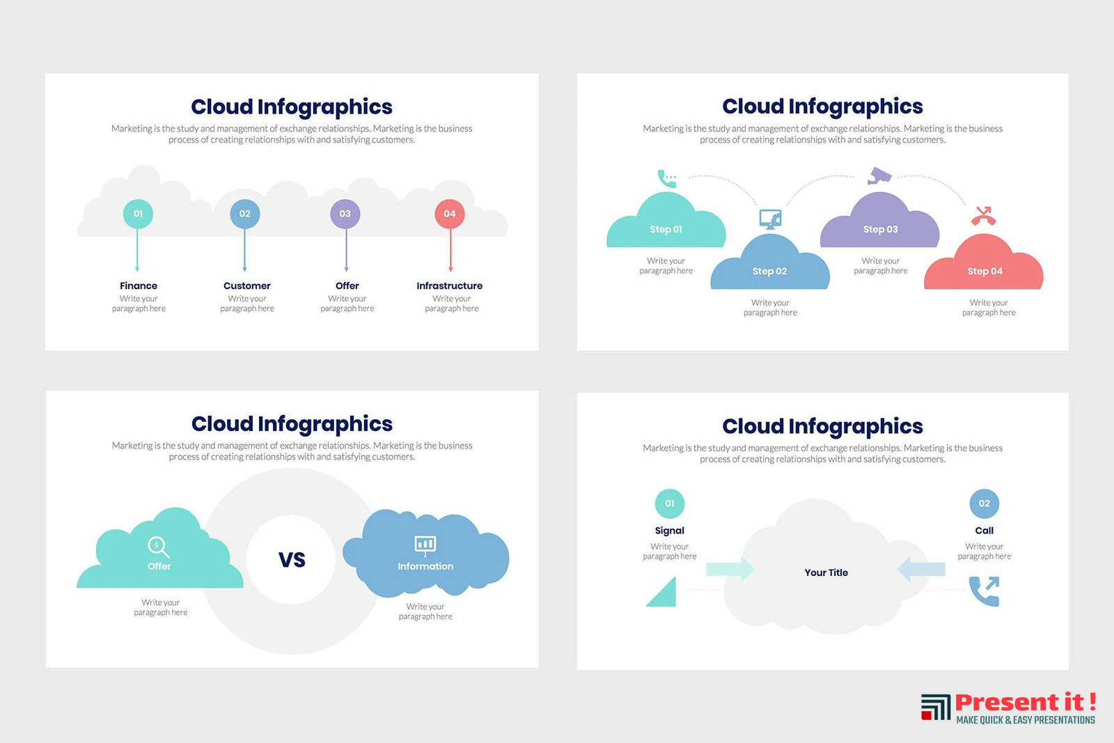 Clouds Infographic Templates