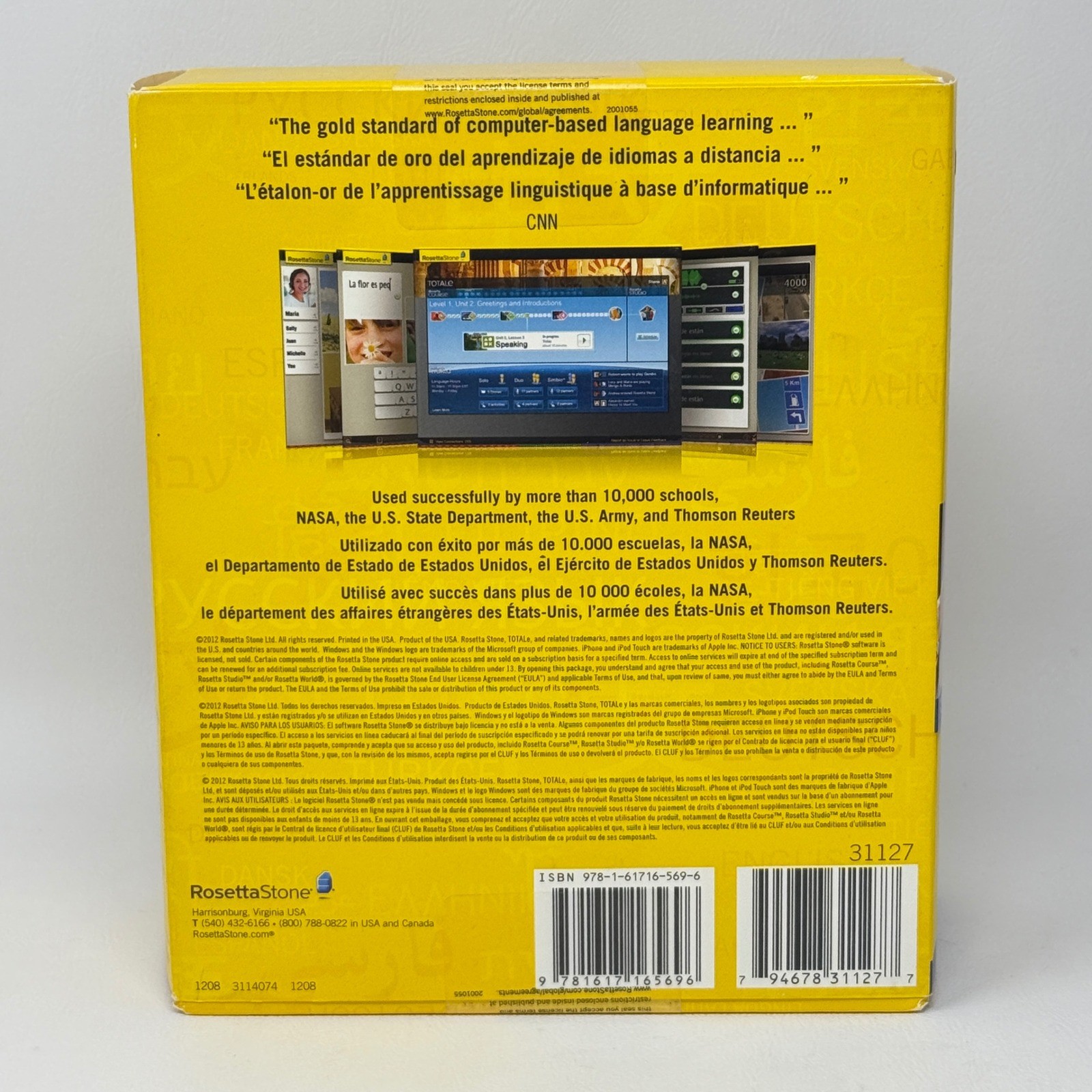 Rosetta Stone French Totale Ver 4 Levels 1 2 3 & 4 Set Windows Mac SEALED