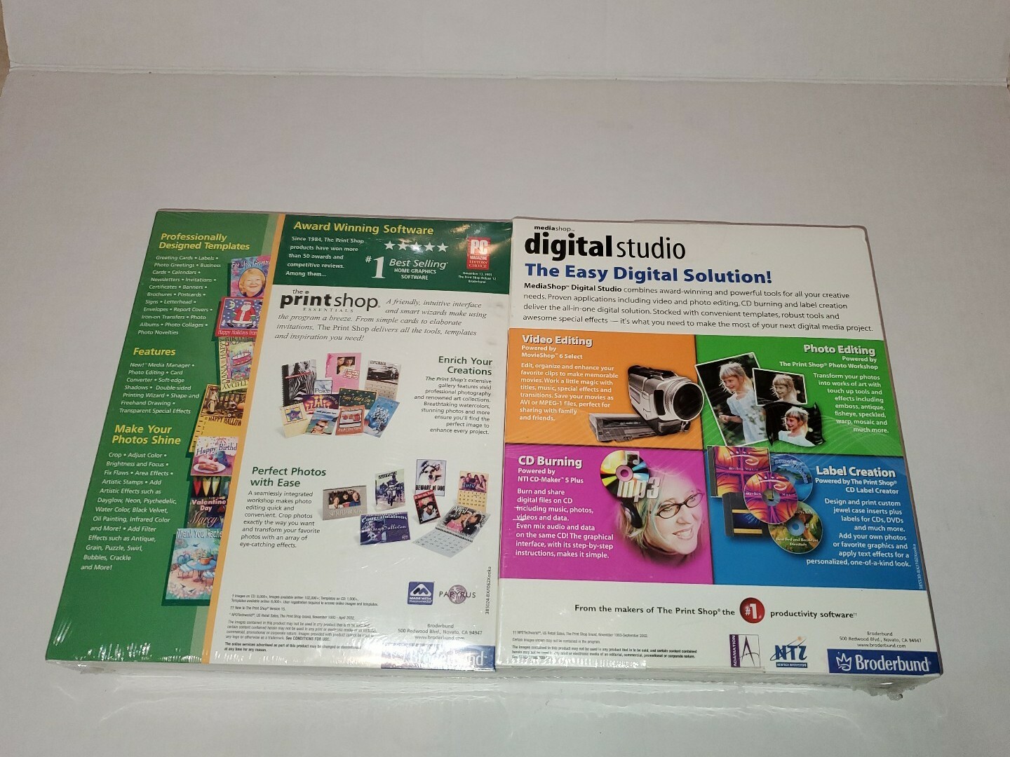 Broderbund 2-pack,Media Shop Digital Studio Version 2,the Print Shop…