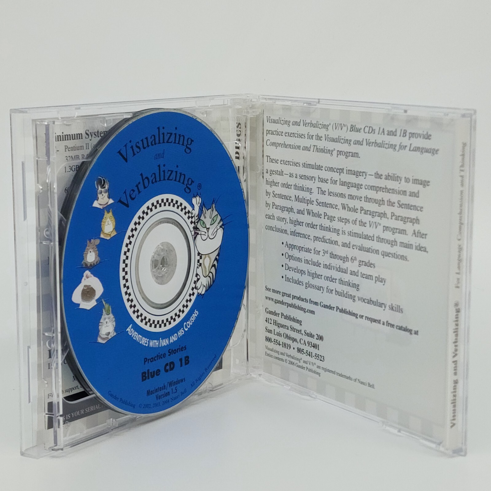 Visualizing And Verbalizing Blue CD-ROM Grades 3-6 Windows Mac 2-Disc Nanci Bell