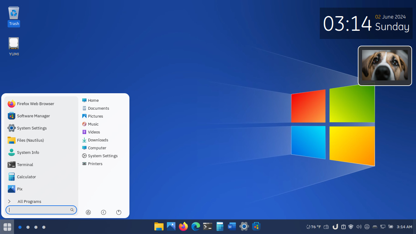 Linux Mint 22 pre-installed 2.5″ 160GB Hard Drive (Windows 10 Look) (2)