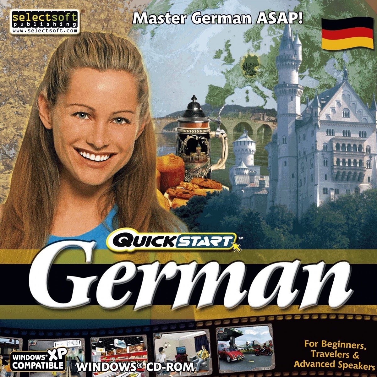 Quickstart Immersion German Language Tutorial PC Software Sealed New
