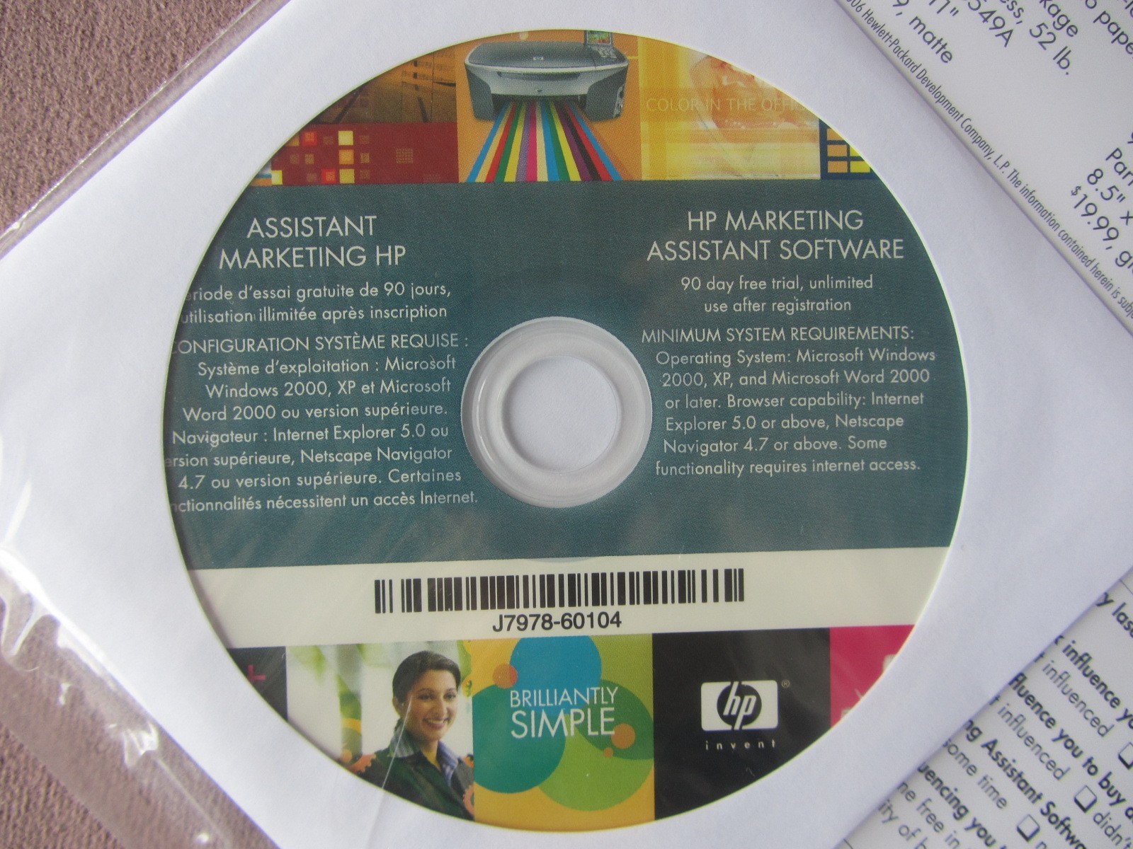 Original HP Marketing Toolkit Assistant Software New in Pkg w CD + Paper 2021