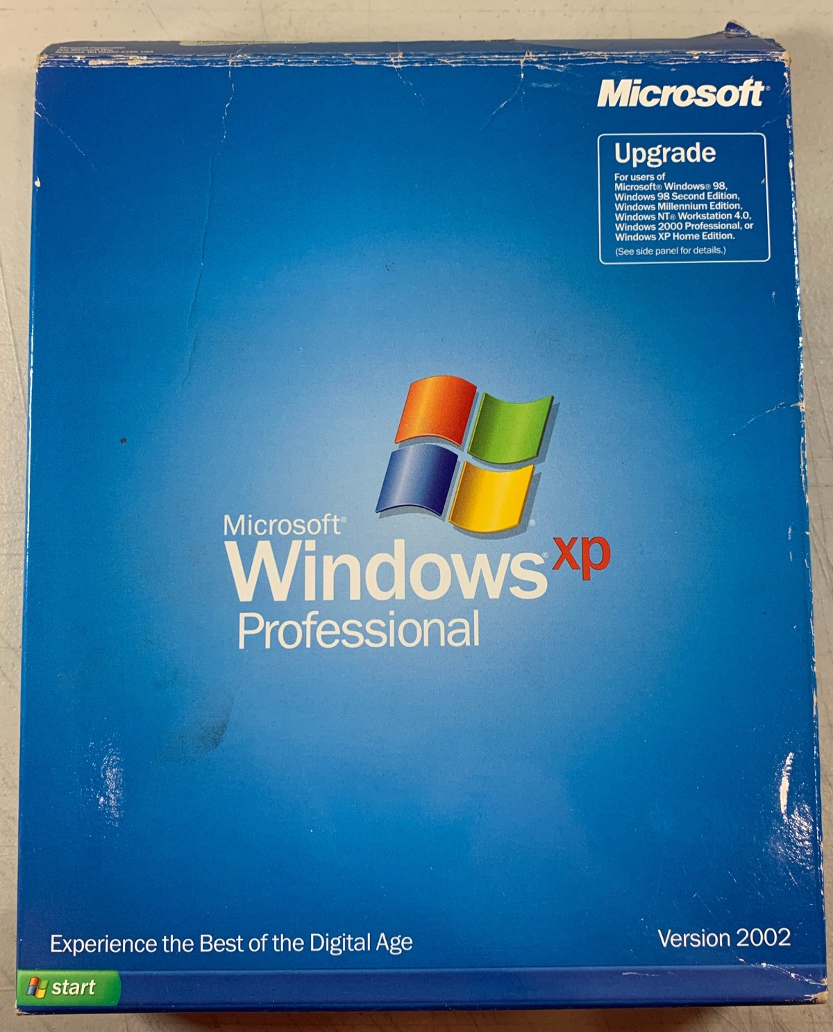 Microsoft Windows XP Professional Upgrade Version 2002 w/ Box CD & Product Key