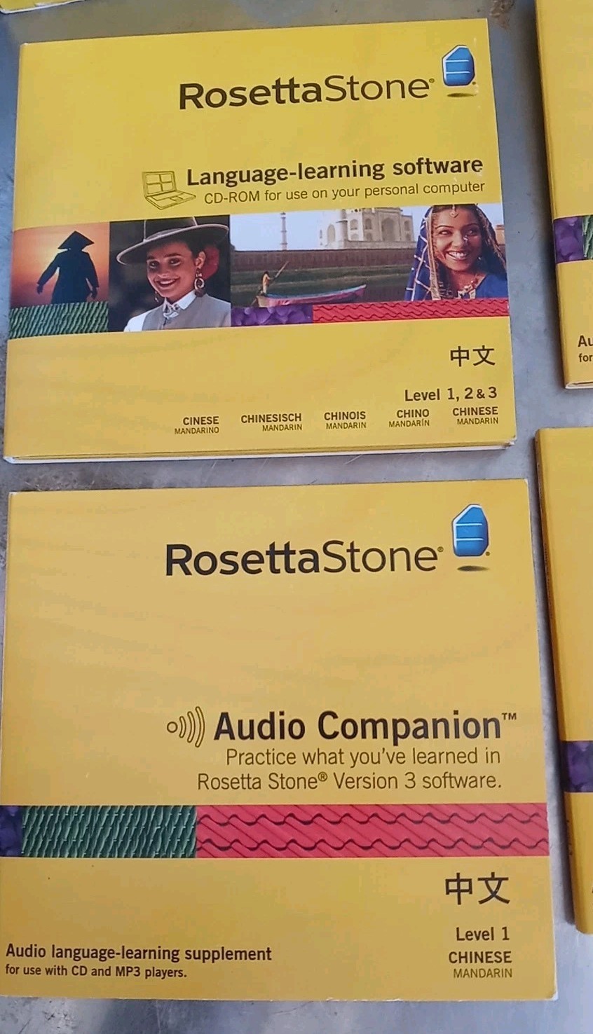 ROSETTA STONE CHINESE MANDARIN LEVELS 1-2-3 Complete in Great Shape!