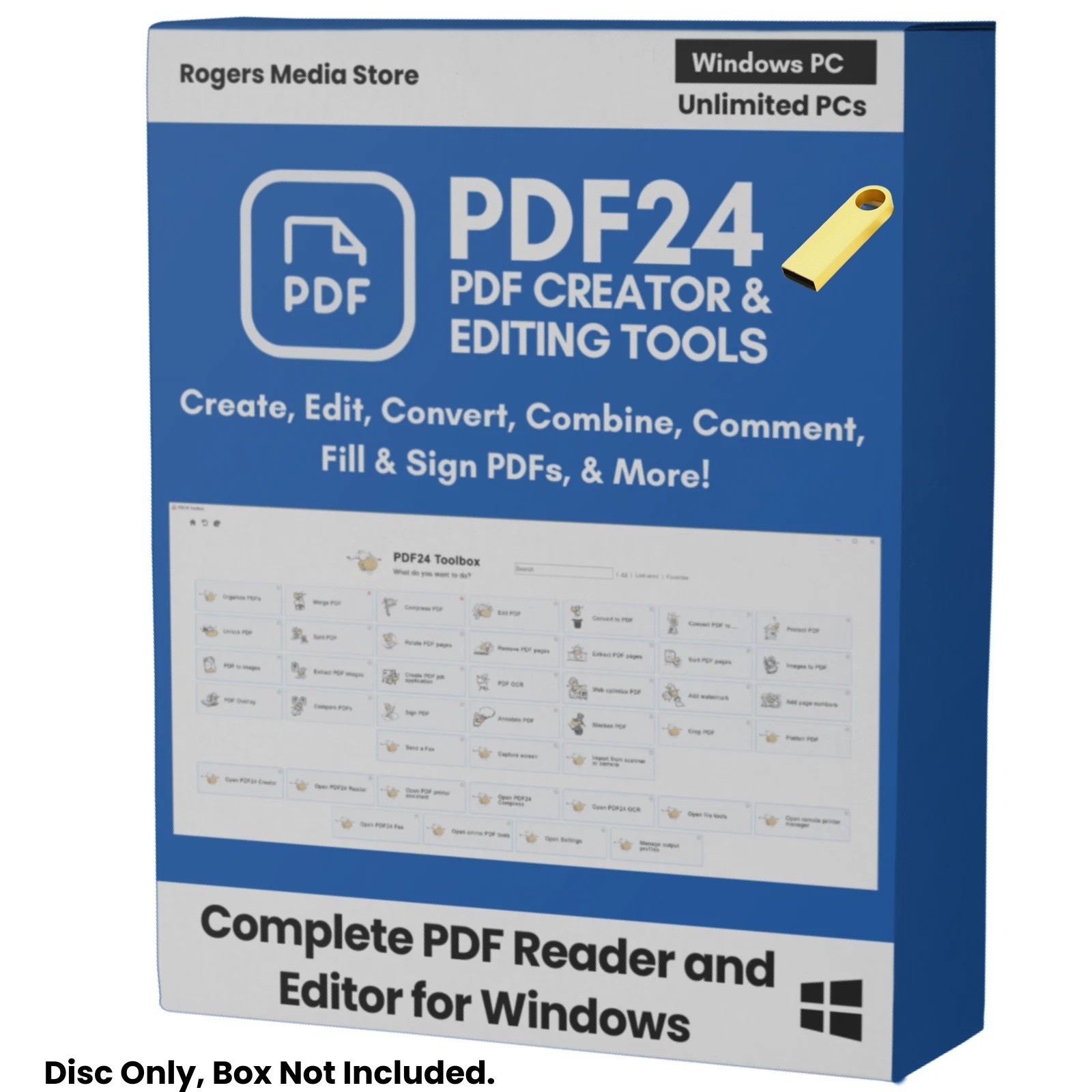 PDF 24 – PDF Editor Software – Convert Text Objects Images Forms & more CD-ROM