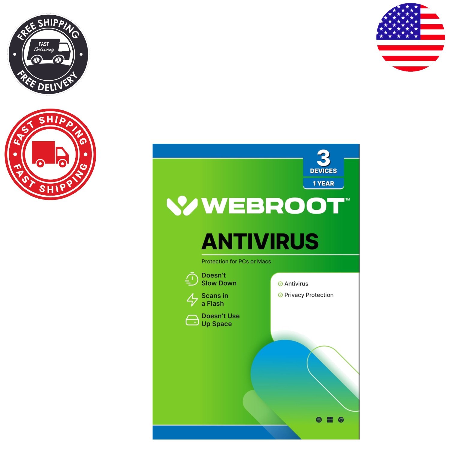 Ultimate Antivirus Software 2026 for 3 Devices | 1 PC/Mac Protection