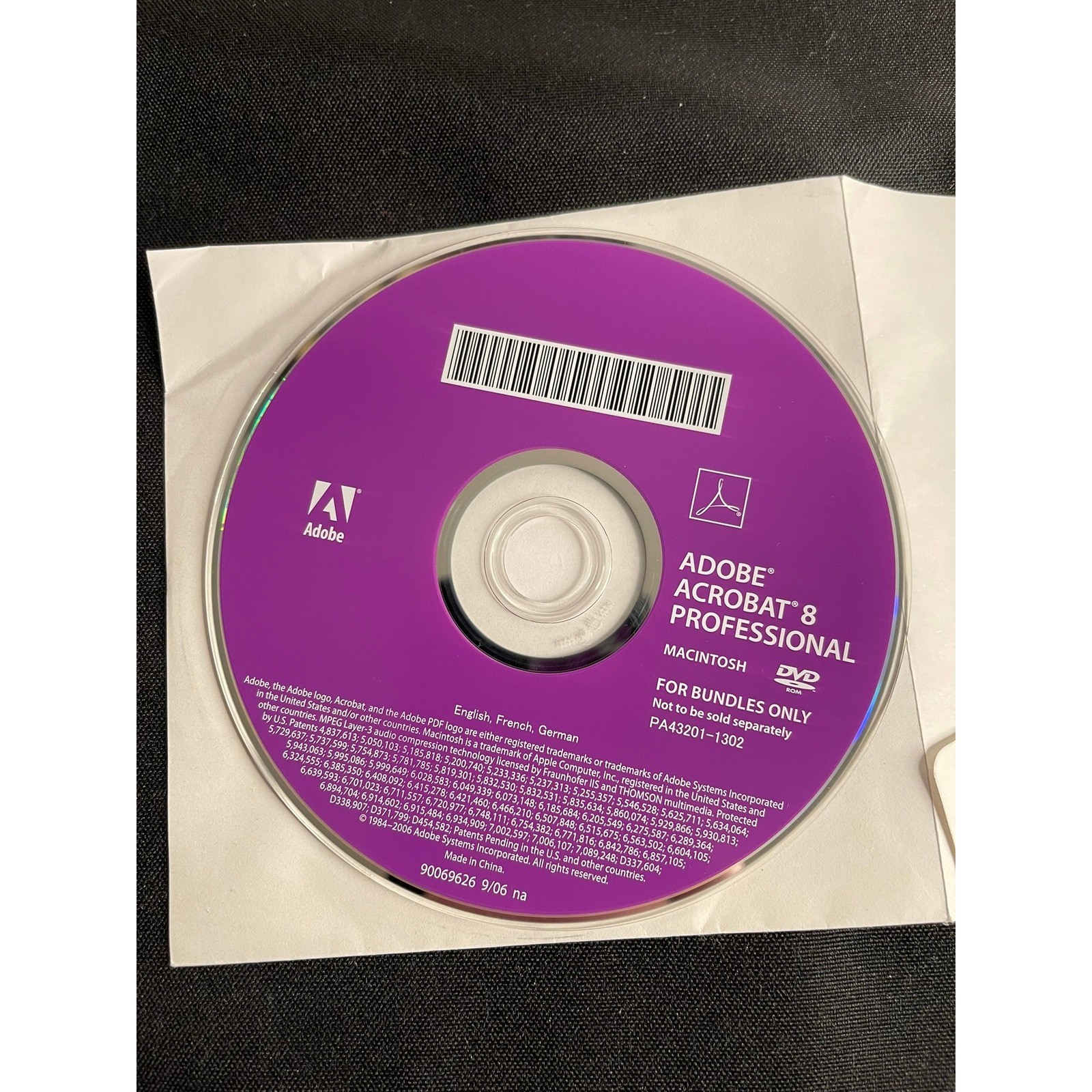Adobe Acrobat 8 Professional Macintosh Mac DVD-ROM Software PA43201
