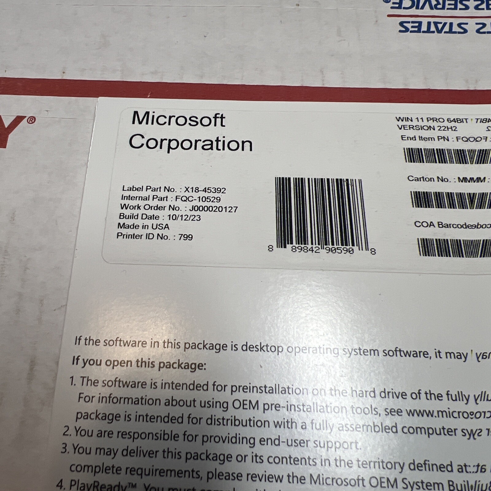 Microsoft Windows 11 Pro 64-bit, DVD
