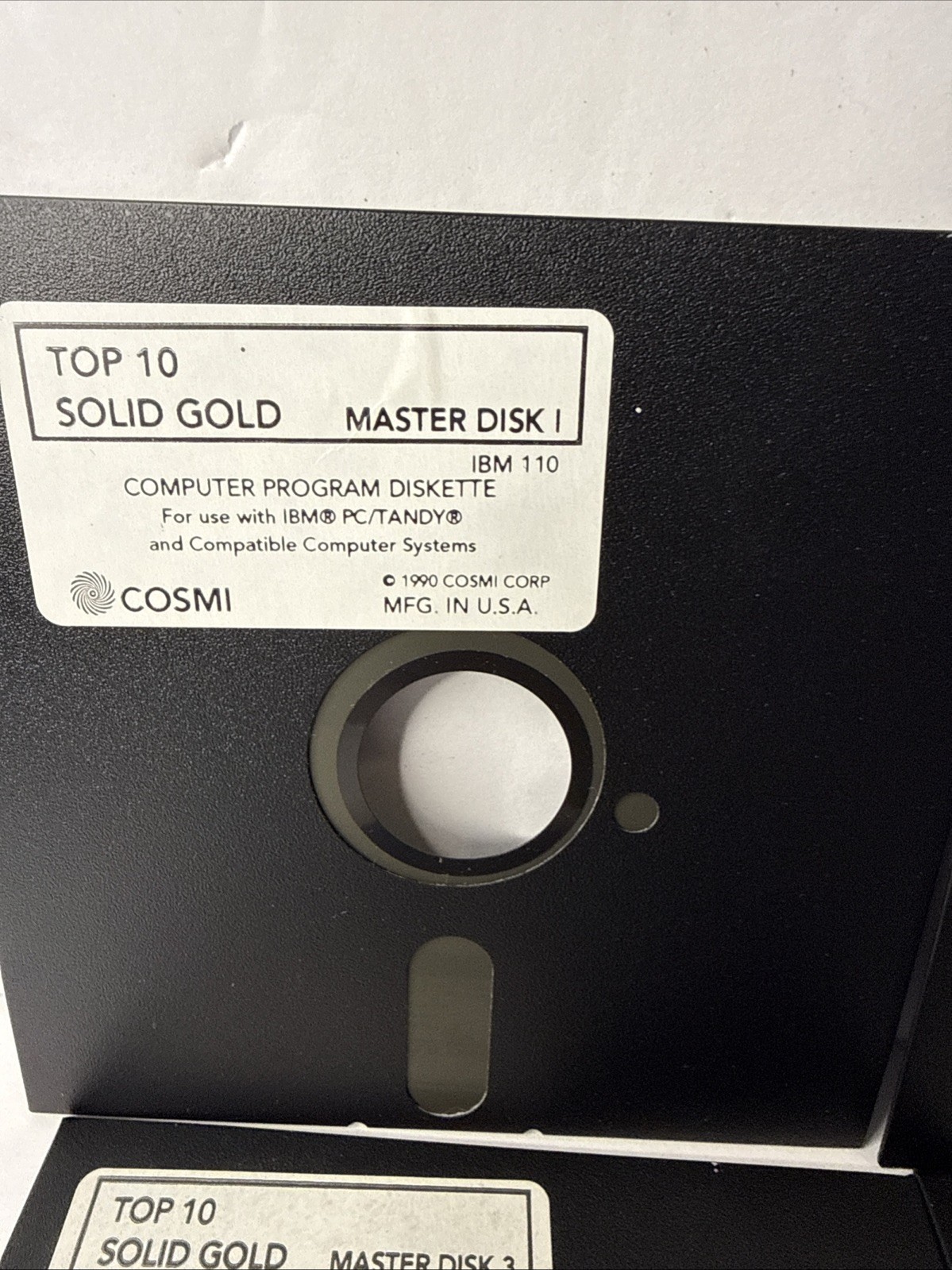 lot of 4 floppy disk top 10 solid gold Master Disk I-4 1990 cosmi IBM PC/Tandy