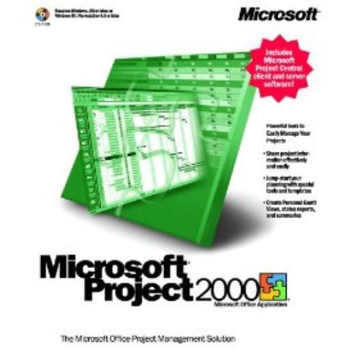 MS Project 2000 PC CD plan track manage schedule development business management