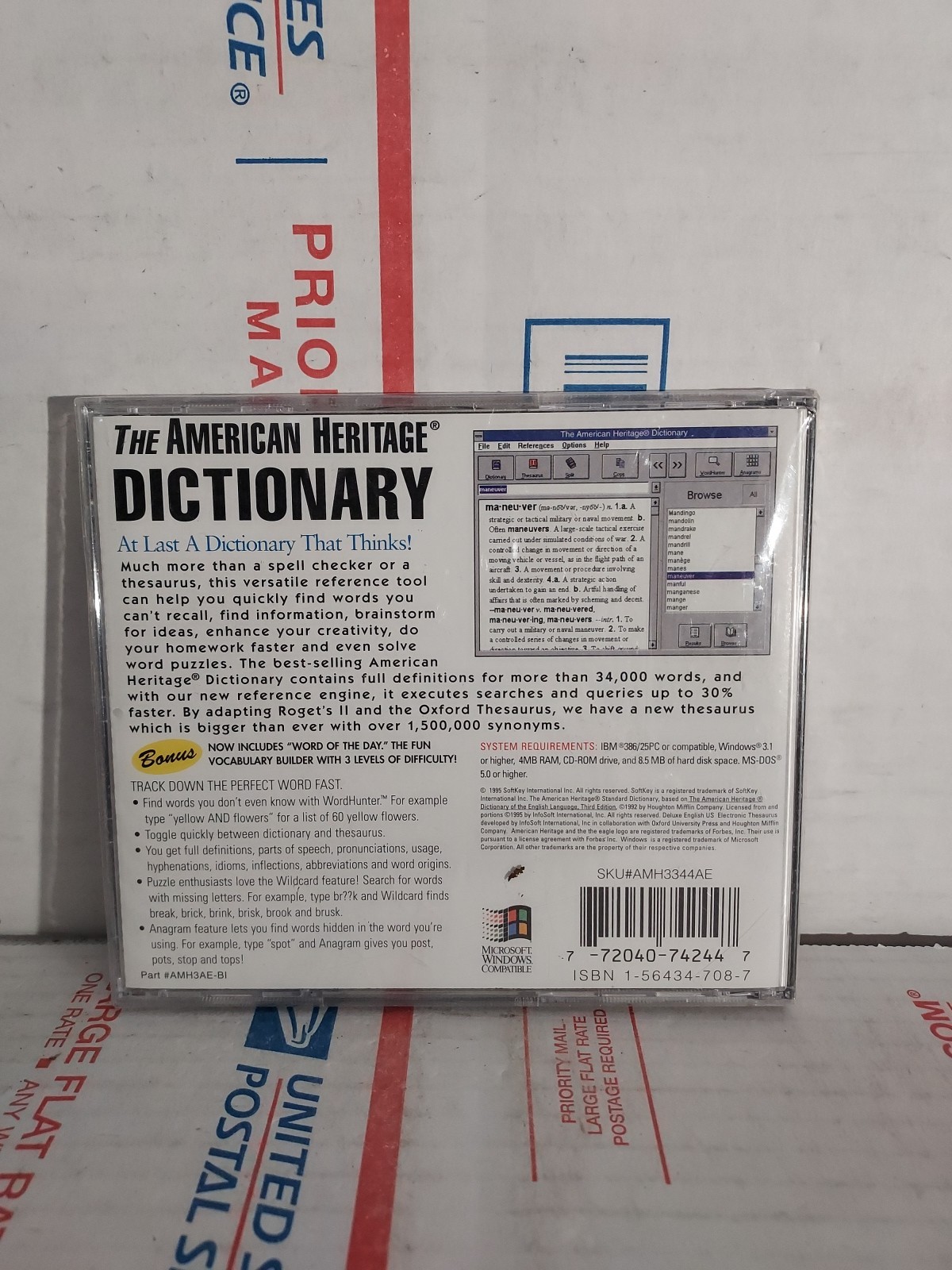 The American Heritage Dictionary Reference Tool For Windows (PC CD-ROM) – #175h
