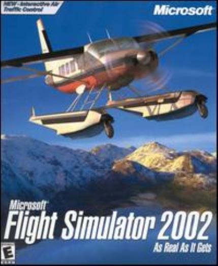MS Flight Simulator 2002 PC CD pilot civilian air plane aviation airports game!