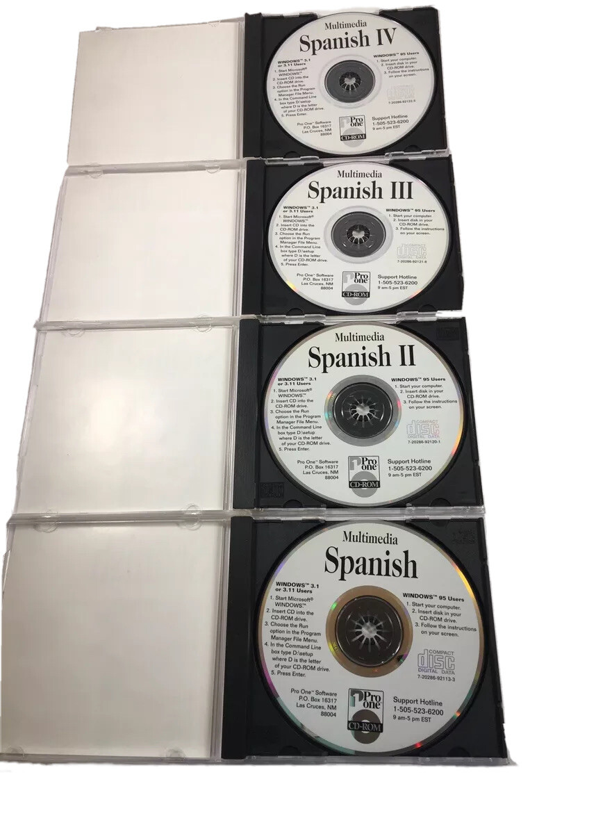 Pro One Spanish I, II, III, IV – 1996 Multimedia