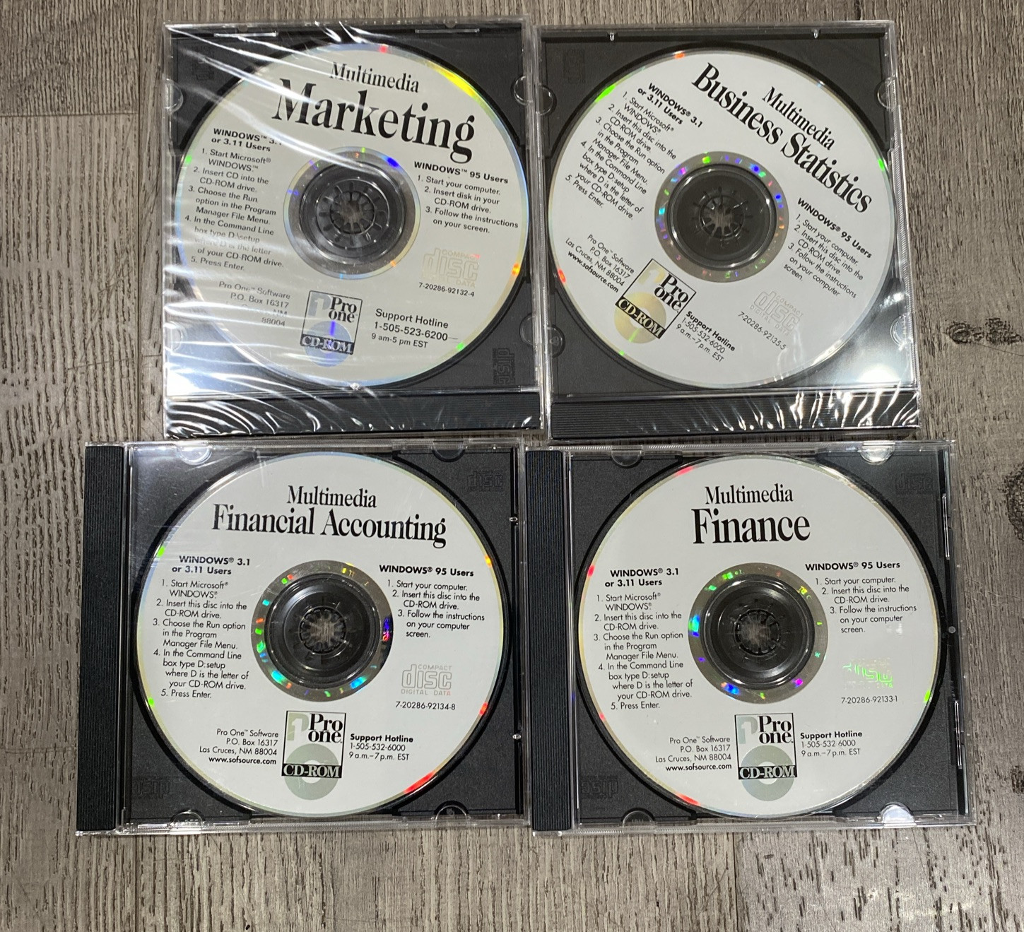 Pro One MBA 4 CD ROM Disks Marketing, Finance, Statistics (Missing Economics)