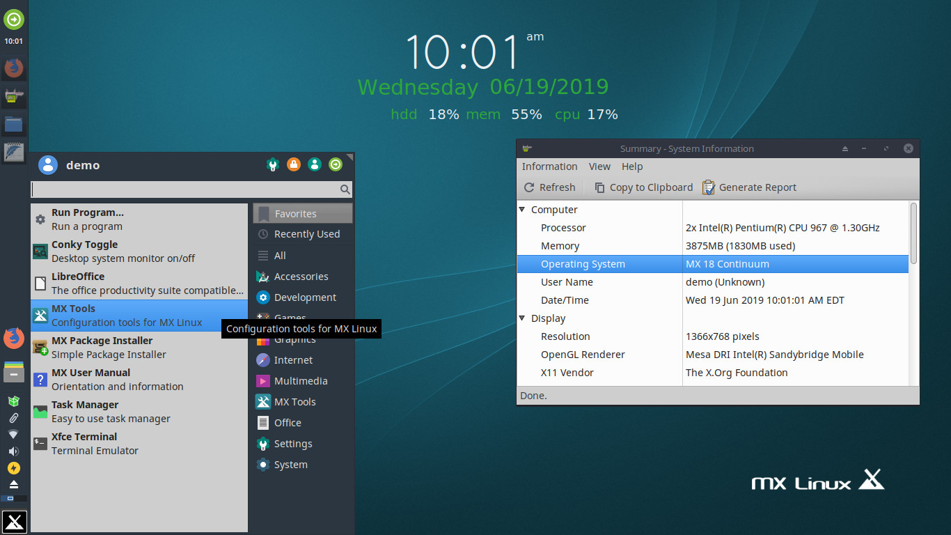 Latest MX Linux 19 Desktop 32 bit and 64 Bit on Bootable DVD New Release DVD