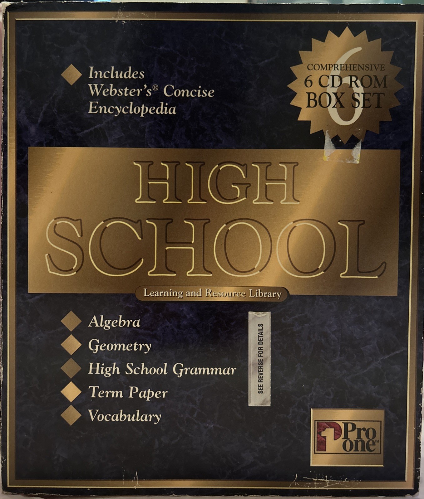 Pro One High School Learning And Resource Library 6 CD ROM Box Set