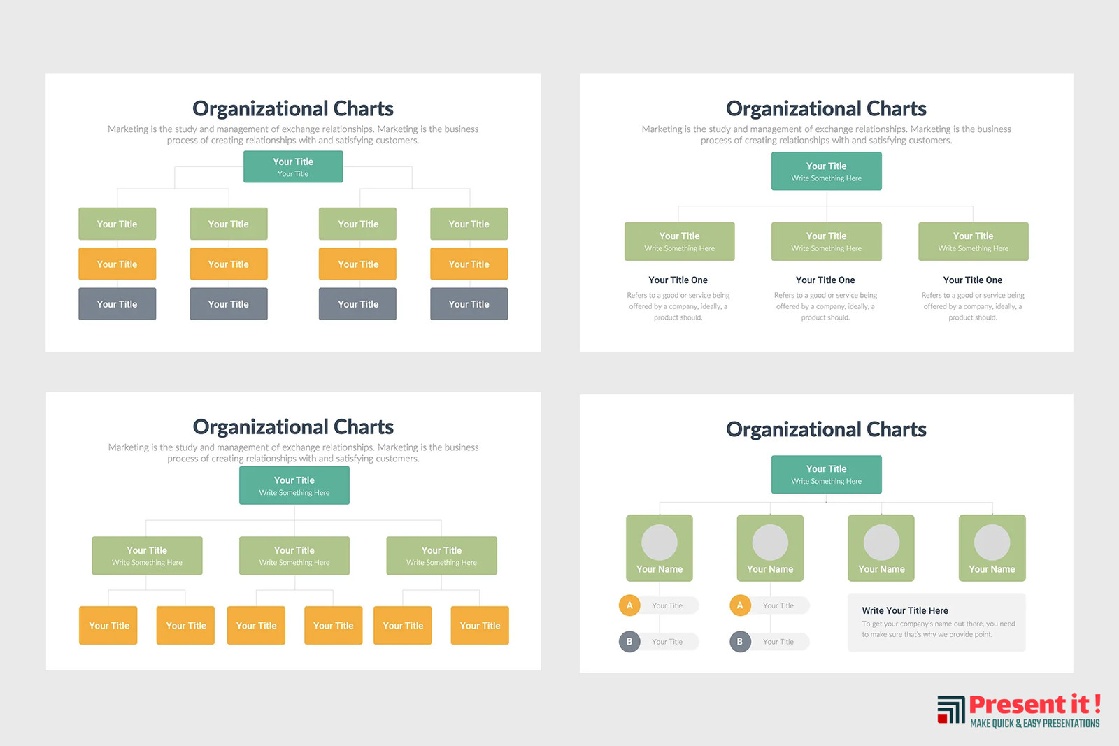 Organizational Charts Infographics Template