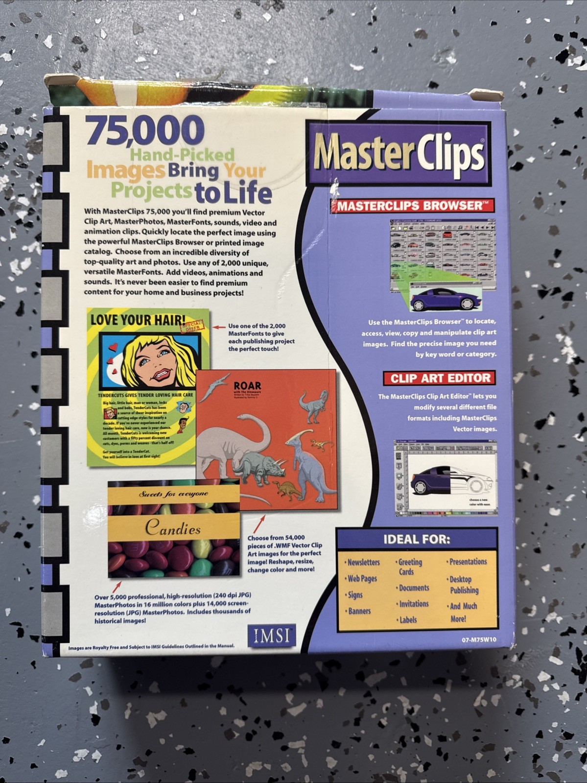IMSI Master Clips 75,000 PC Software Clip Art Fonts Sounds Animation Video