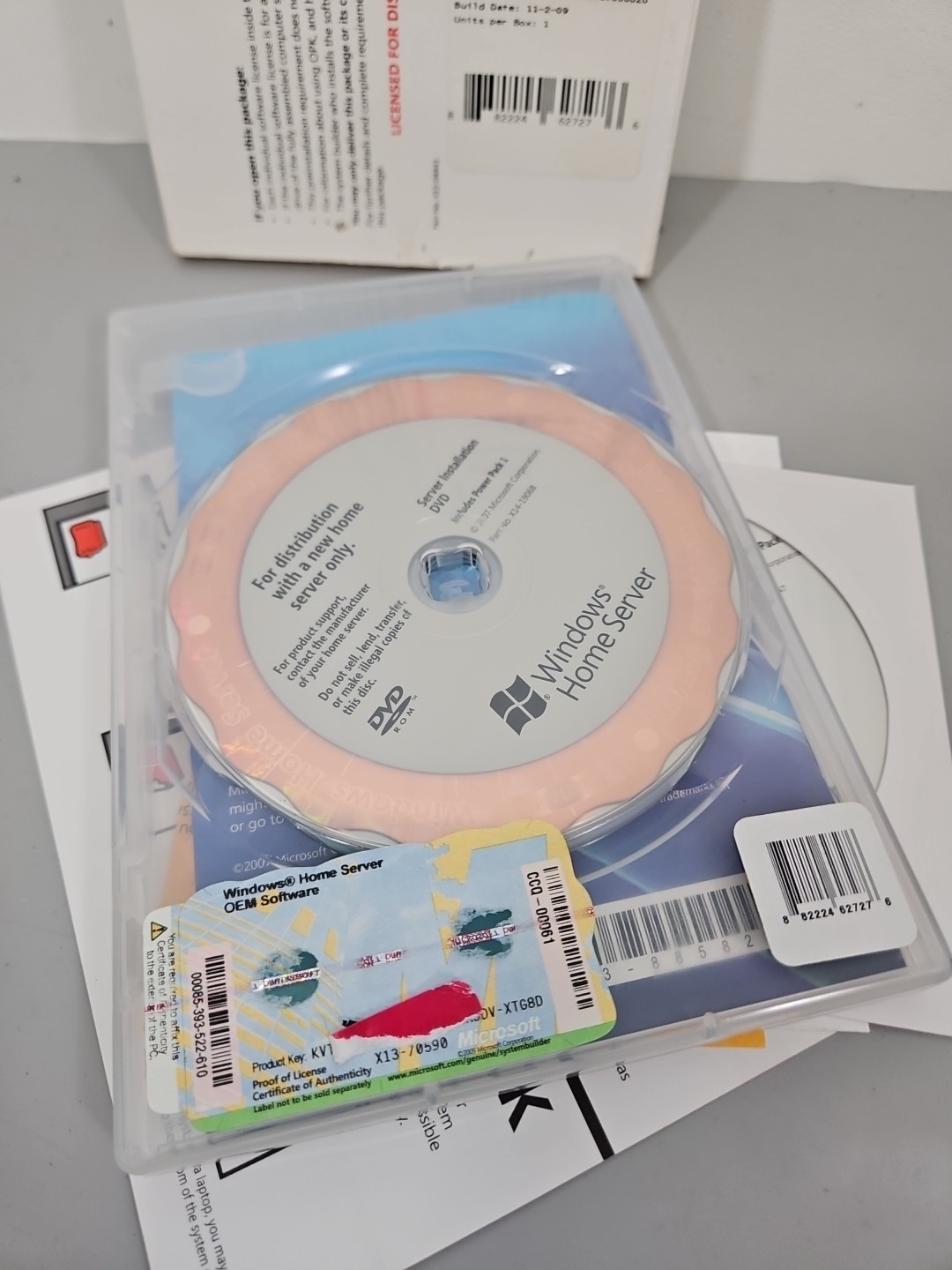 Microsoft Windows HOME SERVER URP1 WIN32 CROM ENG 1PK DSP OEI CD/DVD 10 CLT KIT