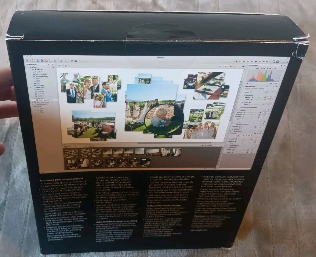 Apple Aperture Version 1.5 Academic Software MA716Z/A 2006 NIB