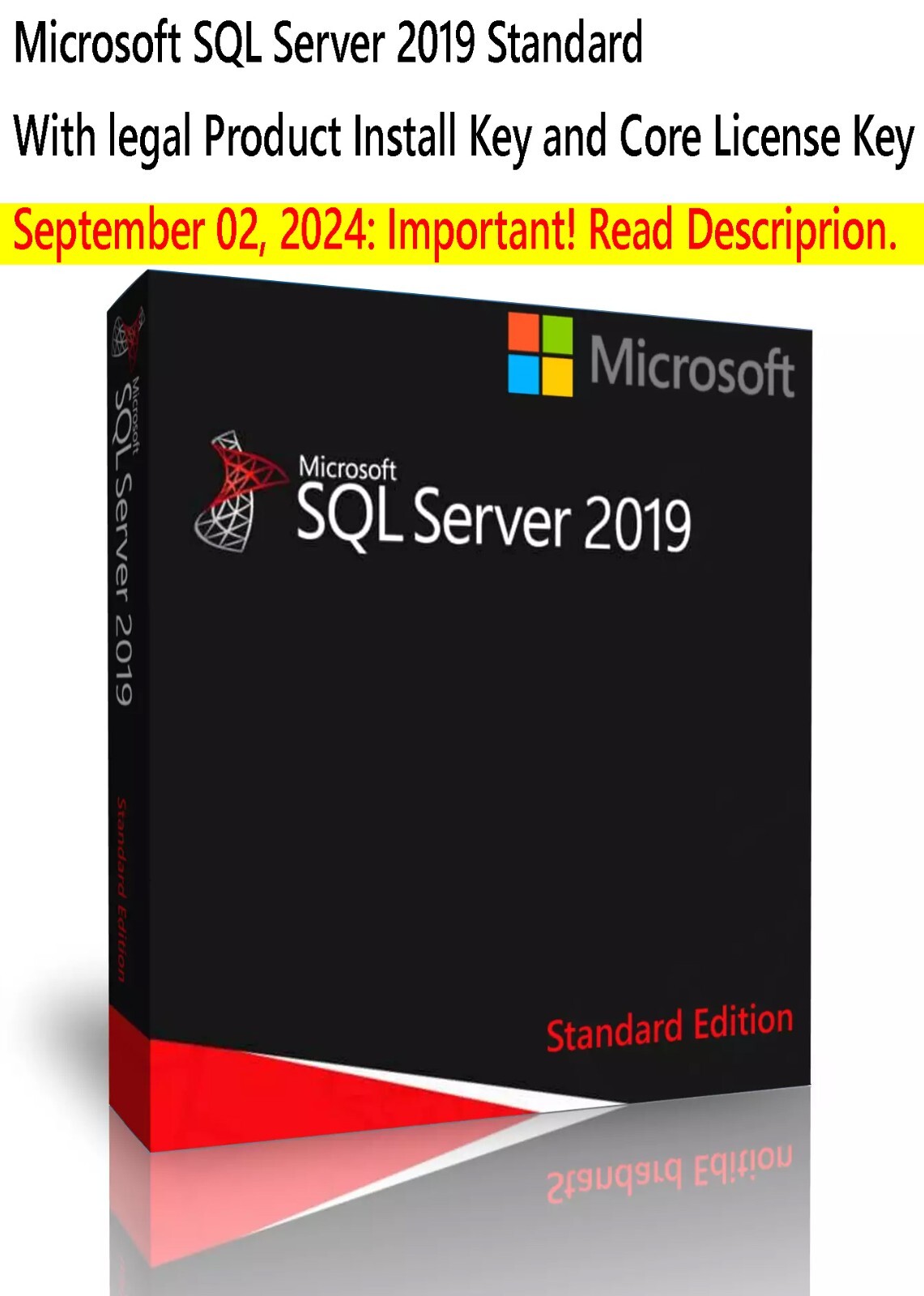 Microsoft SQL Server 2019 Standard with 16 Core License, unlimited User CALs