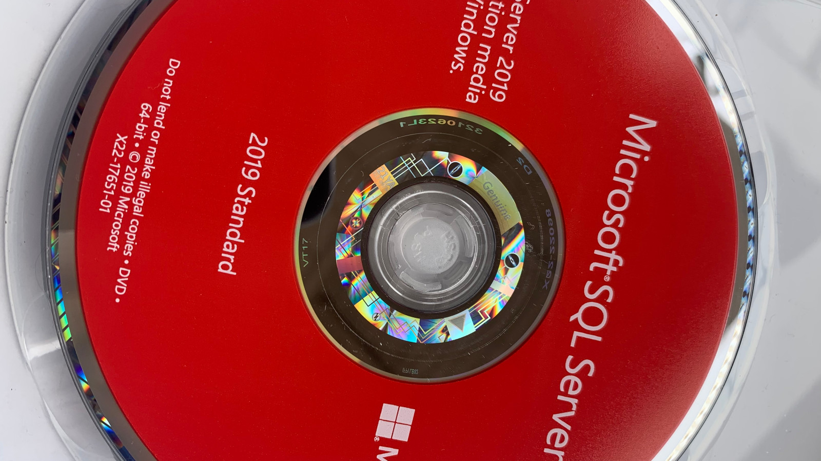 SQL Server 2019 Standard 8 Core DVD COA Genuine Holographic Authentic Retail