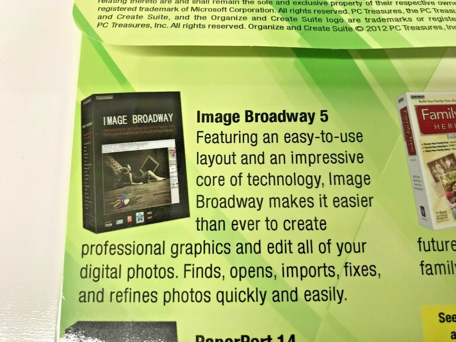 Organize and Create Software Suite – Image Broadway – Family Tree – Paperport 14