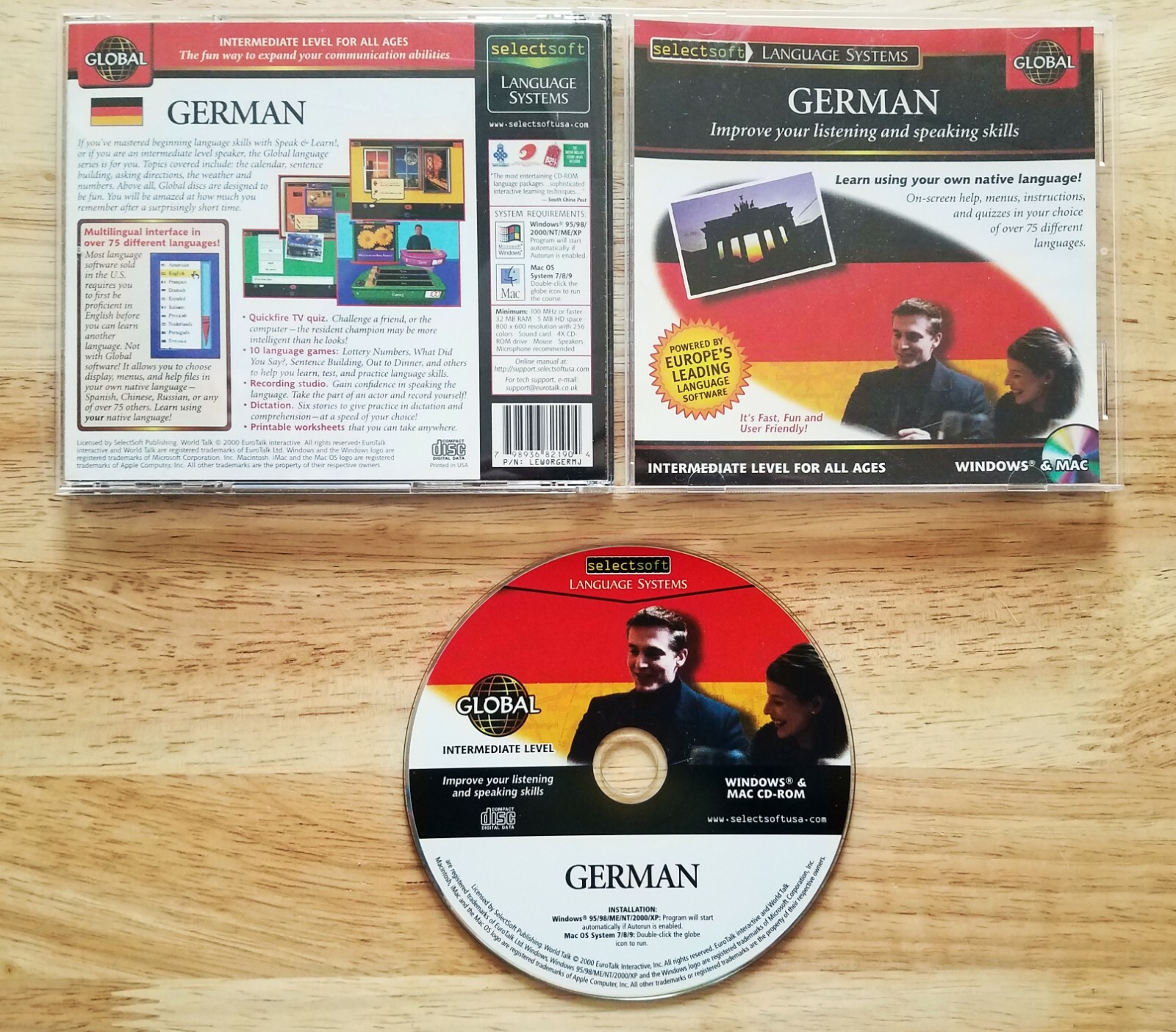Foreign language software (2 German, one multiple) [Gently used]