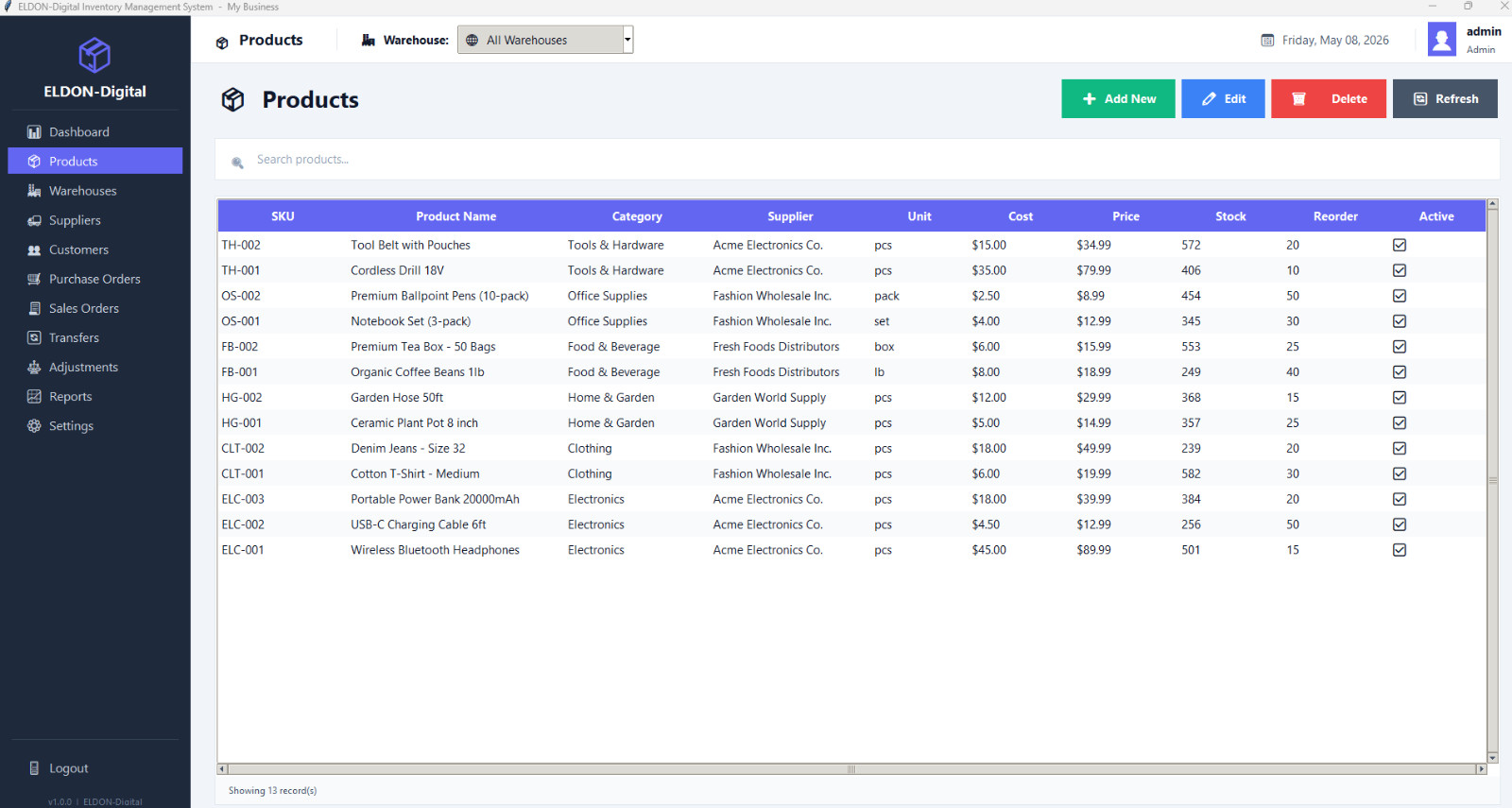 Multi Warehouse Inventory Management Software USB Stick Small Business No Fees