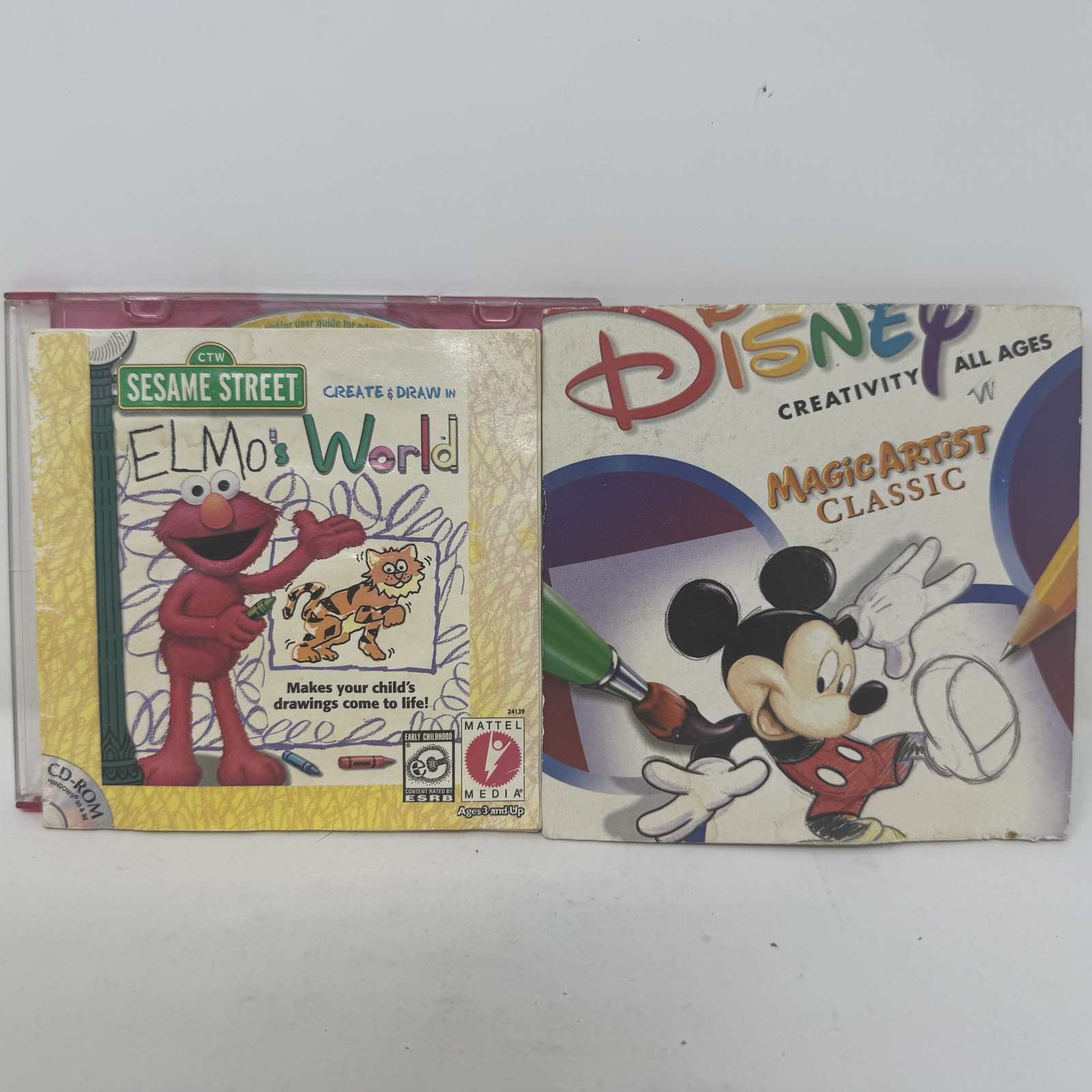 Disney Magic Artist Classic & Sesame Street Elmo’s World CD-ROM Software Lot