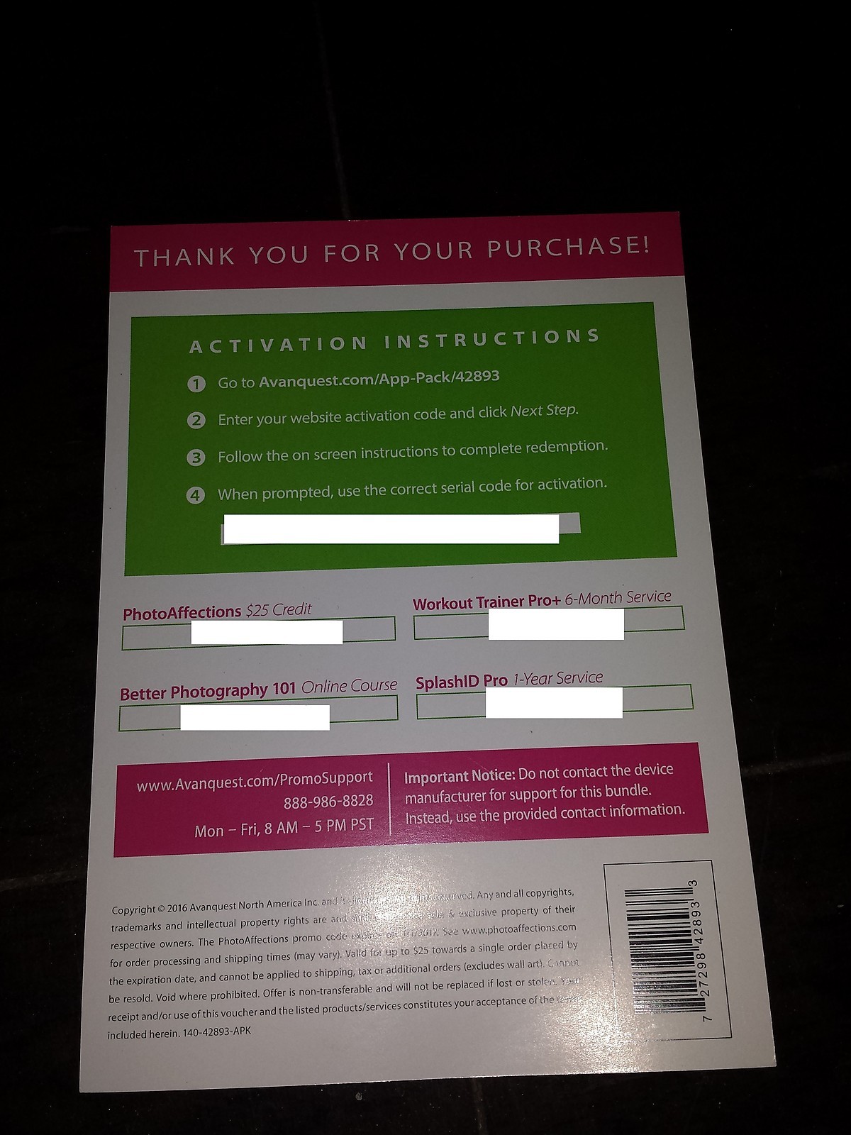 Avanquest app pack 9 apps and some services key card for android only New