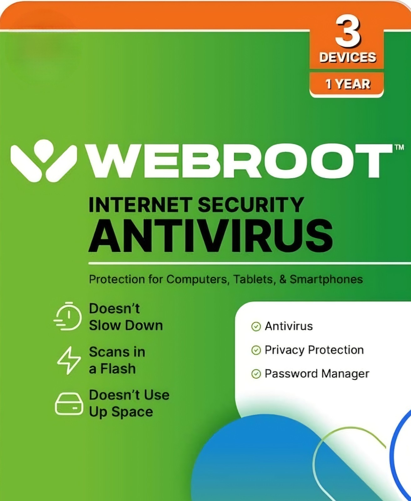 Webroot Antivirus 2026 | 3 Device | 1 yr Privacy Protection password anti virus