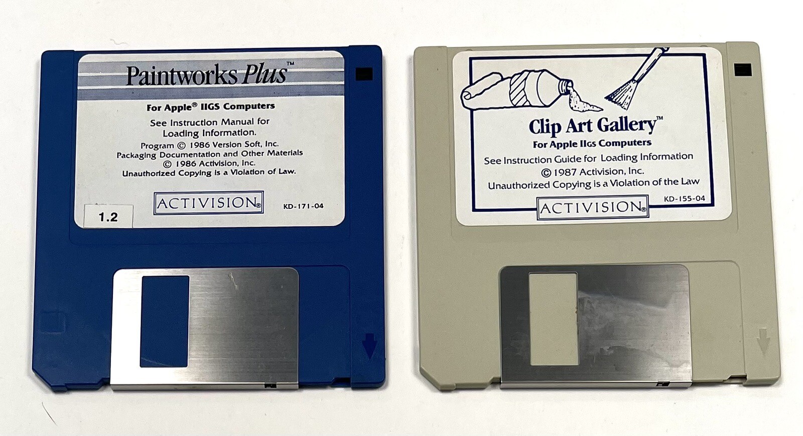 VTG 1986 ActiVision Apple II GS PAINTWORKS PLUS Software w/ Book COMPLETE EUC