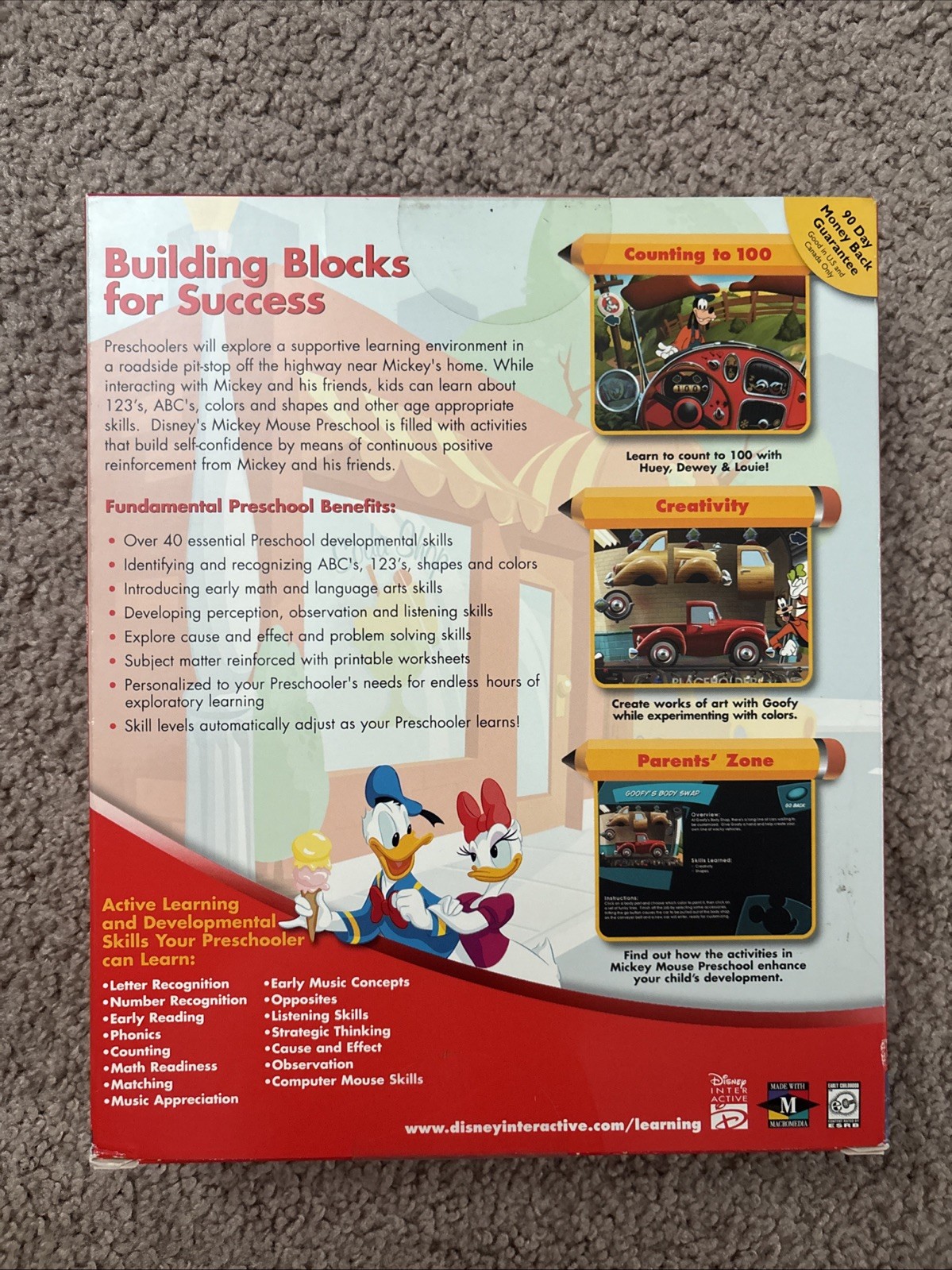 Disney Mickey Preschool Ages 2-4 PC, Mac BIG BOX Brand New Sealed
