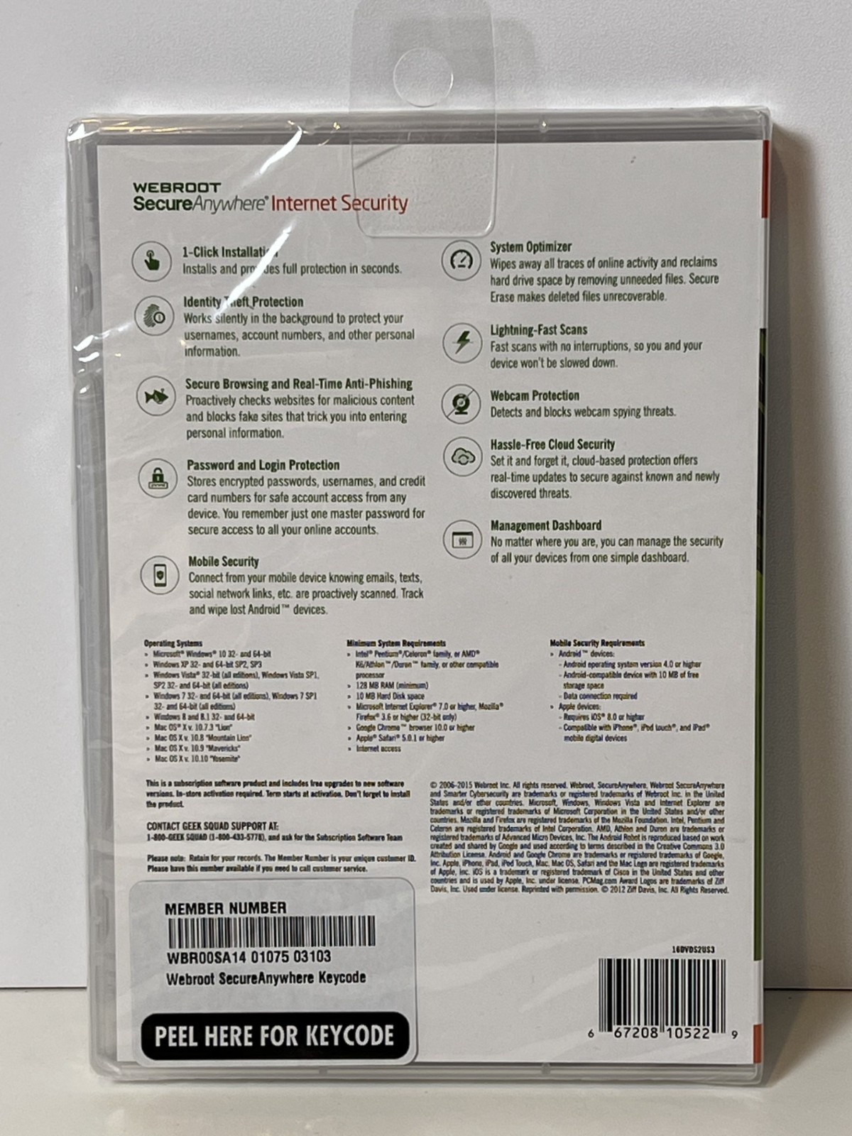 Webroot SecureAnywhere Internet Security – Full Version for Windows & Mac…