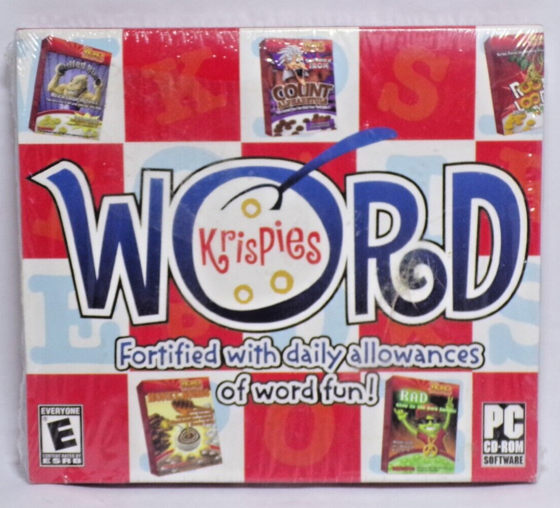 Word Krispies Teaching English Word Fun Game WinXP PC CD-ROM Software New Sealed