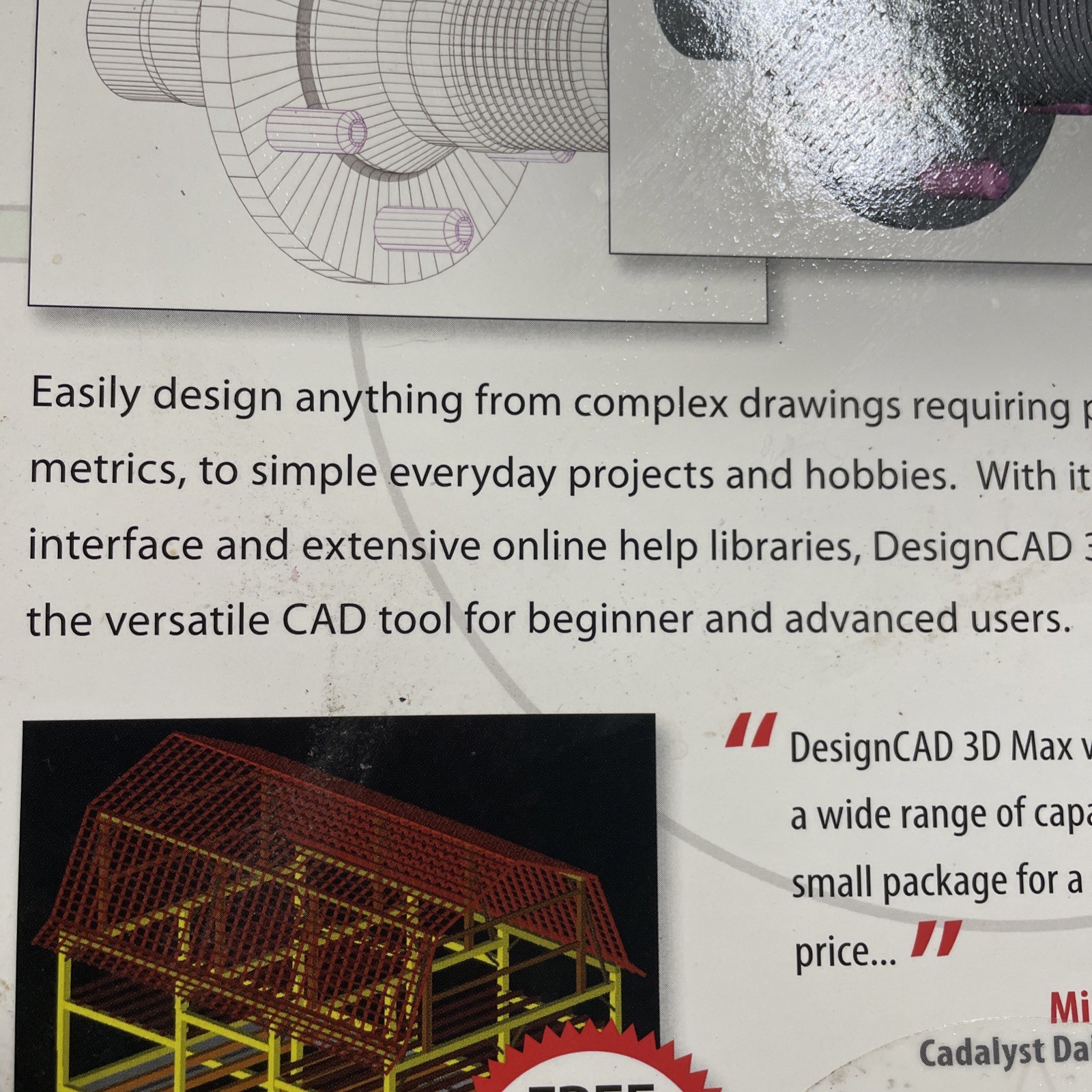 Design cAD 3D MAX Version 17 Easy To Use 2D/ 3D CAD Win. 2000/XP