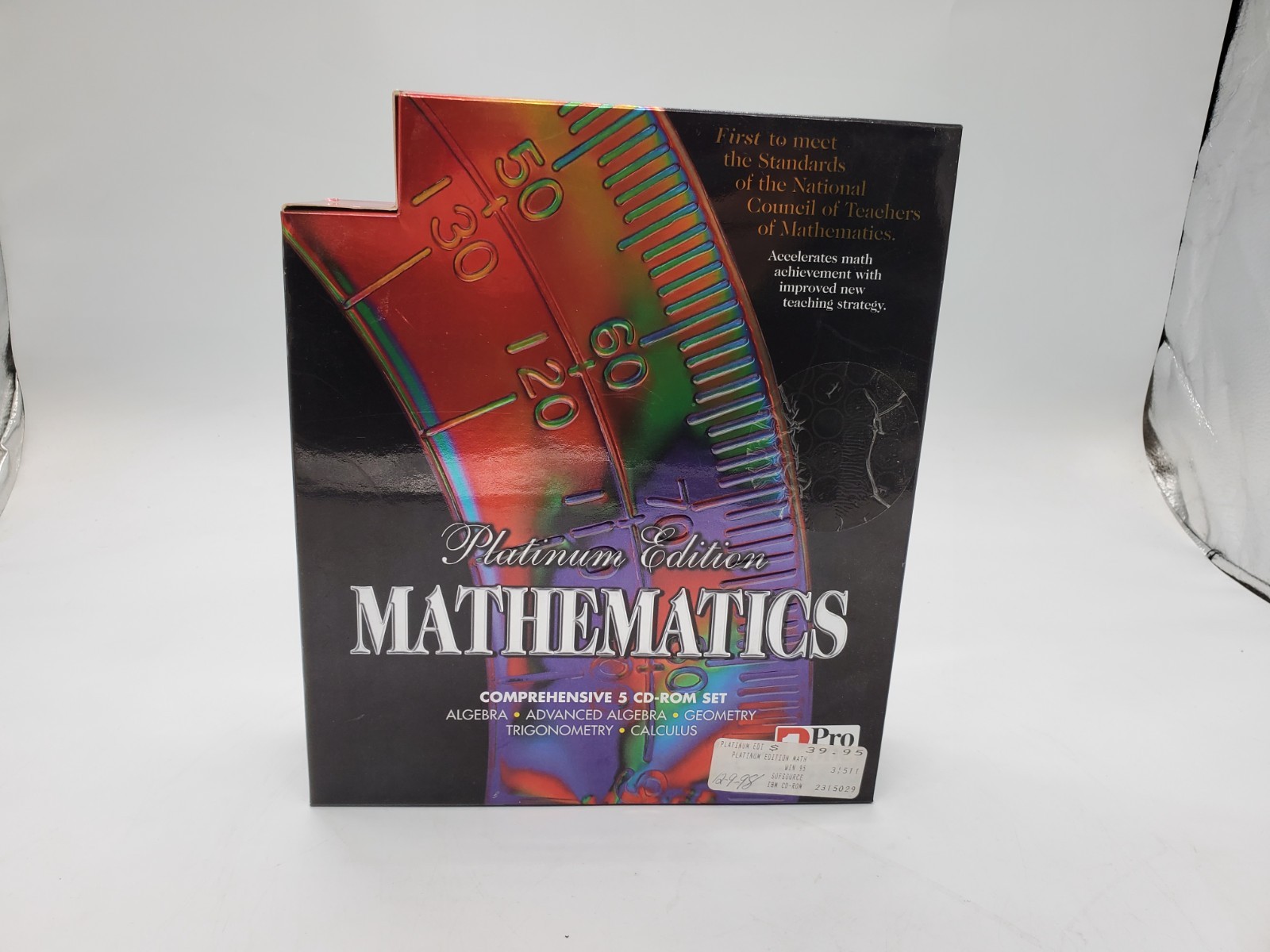 Pro One Platinum Edition Mathematics software- (Windows 95, 5 CD-ROMS) CIB