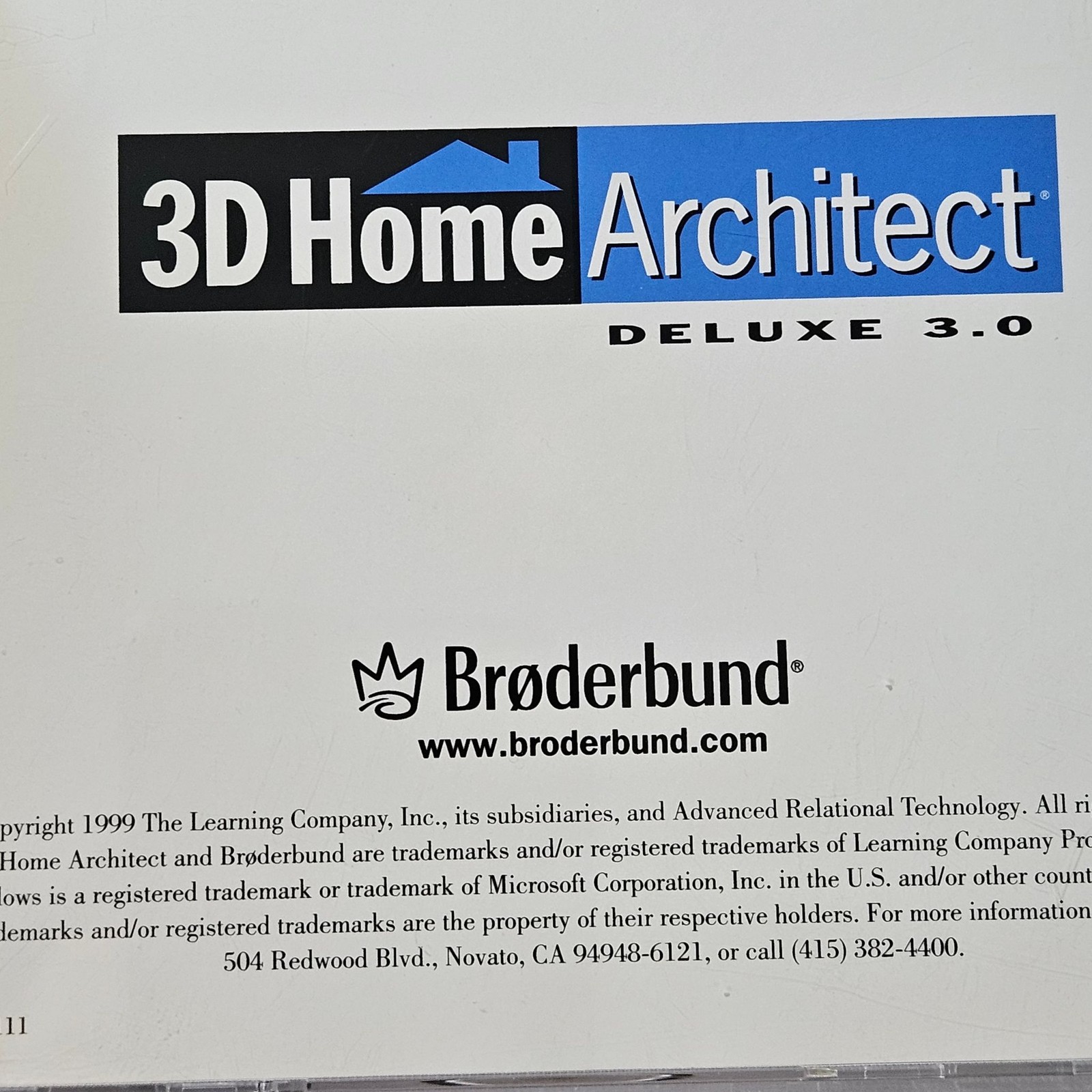 Broderbund 3D Home Architect Deluxe 3.0 PC CD ROM Windows 95 98 Design Software
