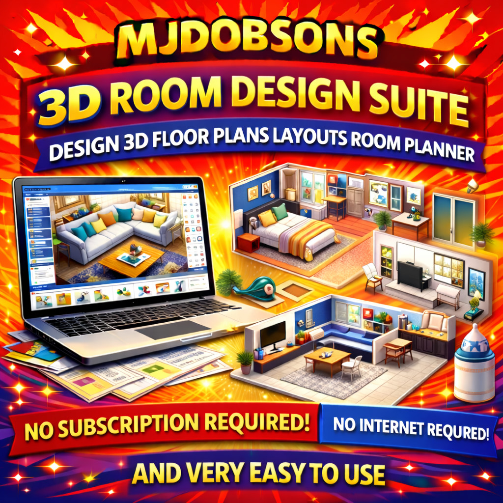 3D Room Design Suite Design 3D Floor Plans Layouts Room Planner Design CD